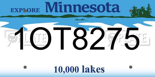 1OT8275 Minnesota License Plate