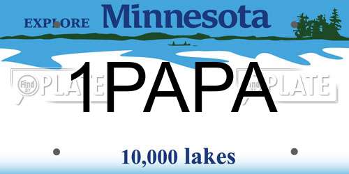 1PAPA Minnesota License Plate