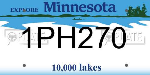 1PH270 Minnesota License Plate