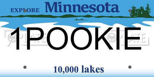 1POOKIE Minnesota License Plate
