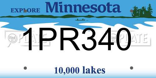 1PR340 Minnesota License Plate