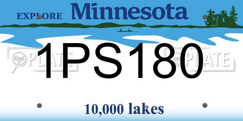 1PS180 Minnesota License Plate
