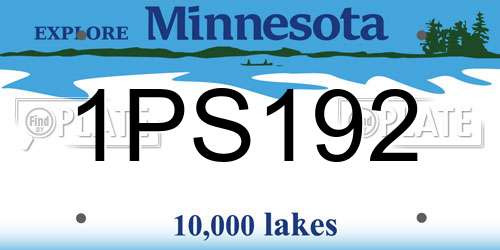 1PS192 Minnesota License Plate