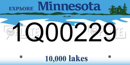 1Q00229 Minnesota License Plate