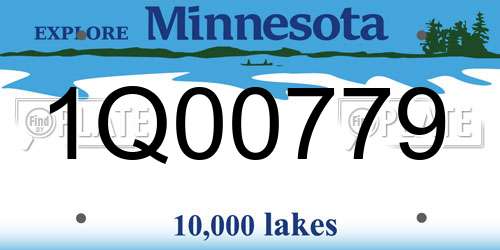 1Q00779 Minnesota License Plate