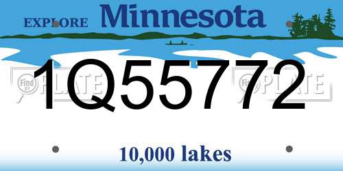 1Q55772 Minnesota License Plate