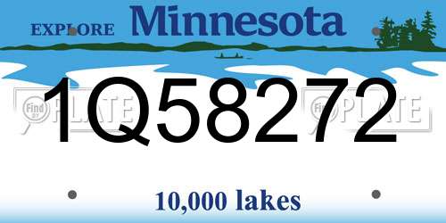 1Q58272 Minnesota License Plate