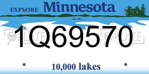 1Q69570 Minnesota License Plate