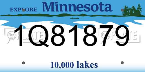 1Q81879 Minnesota License Plate