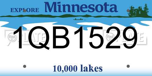 1QB1529 Minnesota License Plate