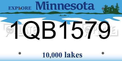 1QB1579 Minnesota License Plate