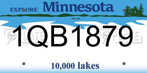 1QB1879 Minnesota License Plate