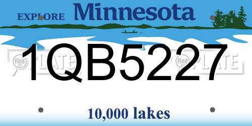 1QB5227 Minnesota License Plate