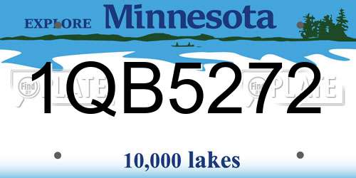 1QB5272 Minnesota License Plate