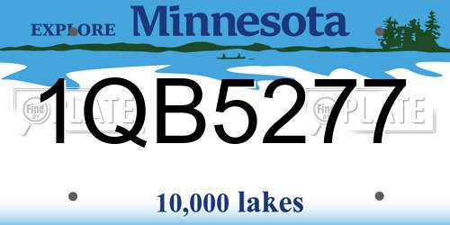 1QB5277 Minnesota License Plate