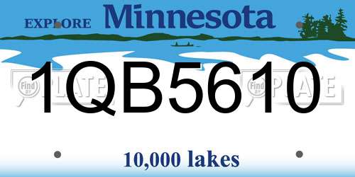 1QB5610 Minnesota License Plate