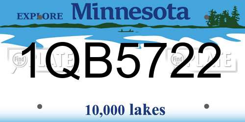 1QB5722 Minnesota License Plate