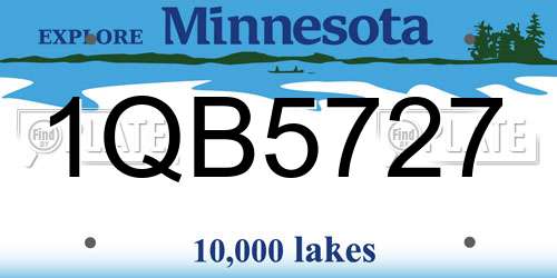 1QB5727 Minnesota License Plate