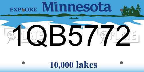 1QB5772 Minnesota License Plate