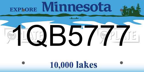 1QB5777 Minnesota License Plate