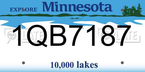 1QB7187 Minnesota License Plate