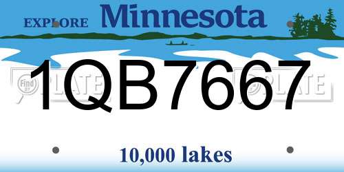 1QB7667 Minnesota License Plate