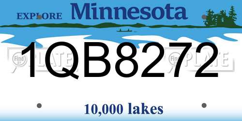 1QB8272 Minnesota License Plate