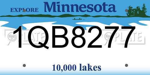 1QB8277 Minnesota License Plate