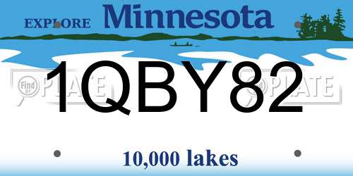 1QBY82 Minnesota License Plate