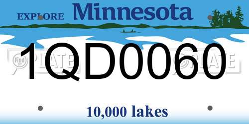 1QD0060 Minnesota License Plate