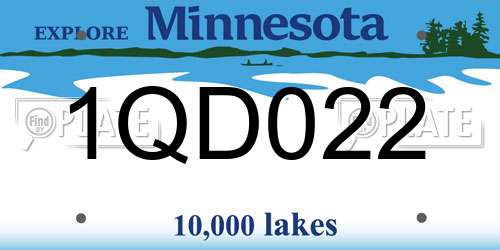 1QD022 Minnesota License Plate