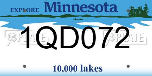 1QD072 Minnesota License Plate