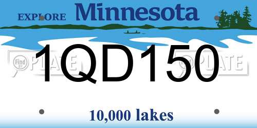 1QD150 Minnesota License Plate