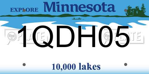 1QDH05 Minnesota License Plate