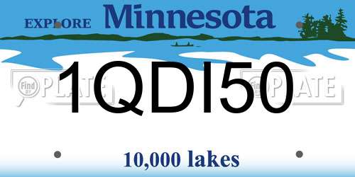 1QDI50 Minnesota License Plate