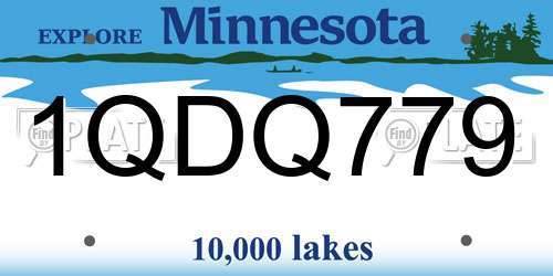 1QDQ779 Minnesota License Plate
