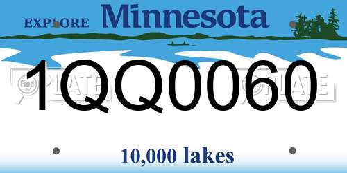 1QQ0060 Minnesota License Plate