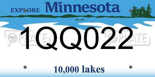 1QQ022 Minnesota License Plate