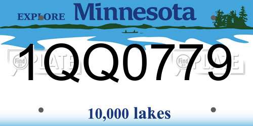 1QQ0779 Minnesota License Plate