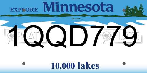 1QQD779 Minnesota License Plate