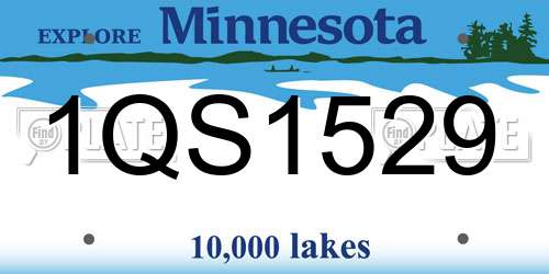 1QS1529 Minnesota License Plate