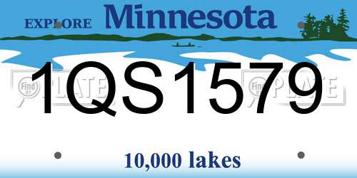 1QS1579 Minnesota License Plate