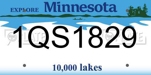 1QS1829 Minnesota License Plate