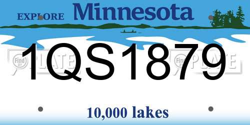 1QS1879 Minnesota License Plate