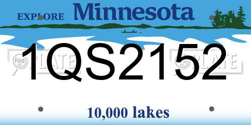 1QS2152 Minnesota License Plate
