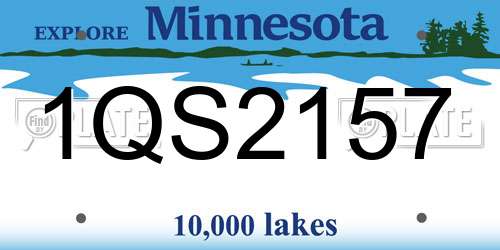 1QS2157 Minnesota License Plate