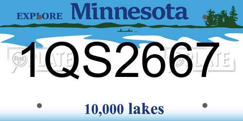 1QS2667 Minnesota License Plate
