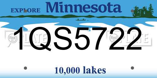 1QS5722 Minnesota License Plate