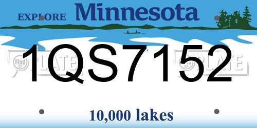 1QS7152 Minnesota License Plate