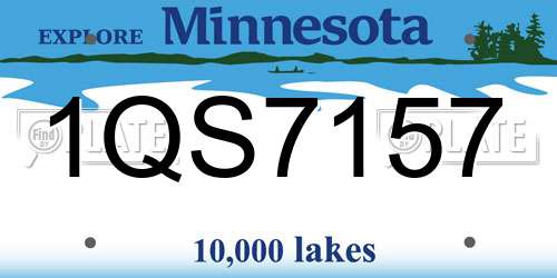 1QS7157 Minnesota License Plate